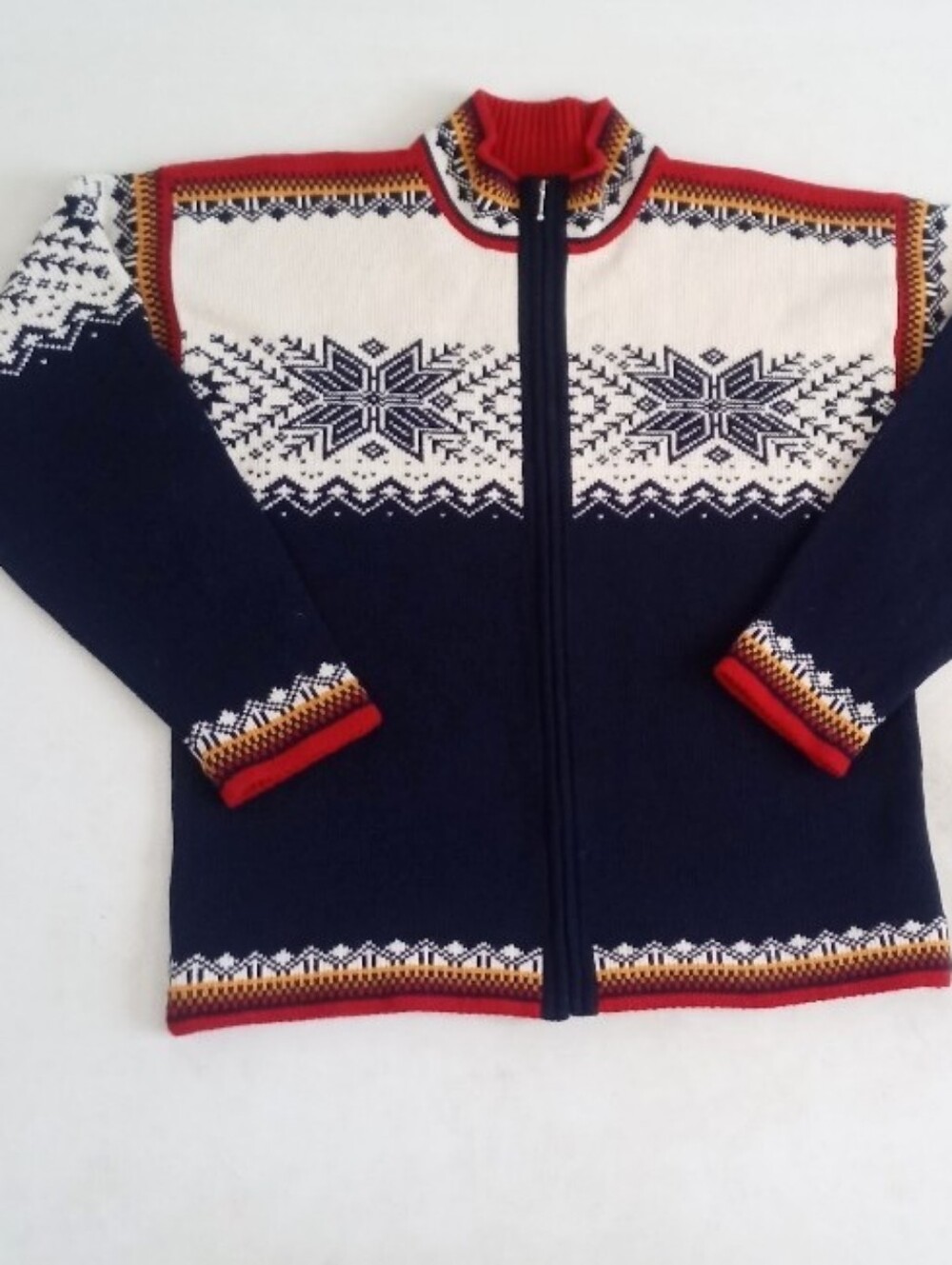 Baltic Inspirations Fair Isle wool zip-up cardigan sweater